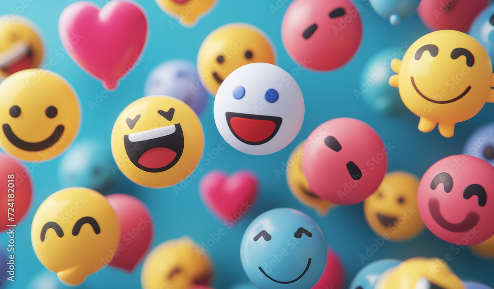 Fun emoji social media reaction character. Online chat response symbol Fun emoji social media reaction character. Online chat response symbol