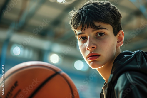 Basketball player teenage boy