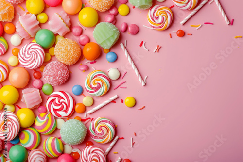 Candy background with copy space
