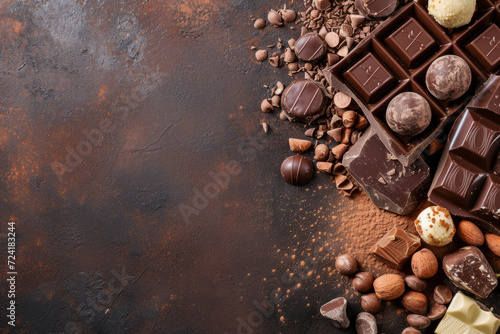 Chocolate background with copy space