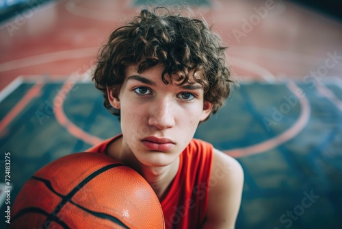 Basketball player teenage boy