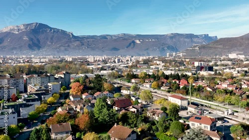 Grenoble agglomeration from the town of Gières photo