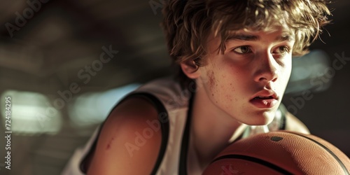 Basketball player teenage boy