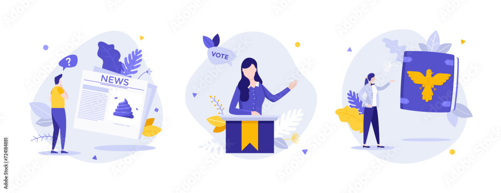 Fototapeta premium Set Of Business Characters Concepts