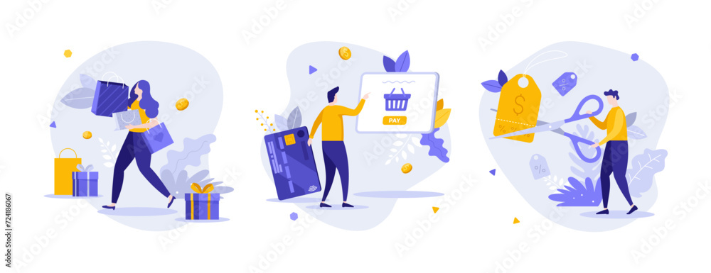 Fototapeta premium Set Of Business Characters Concepts