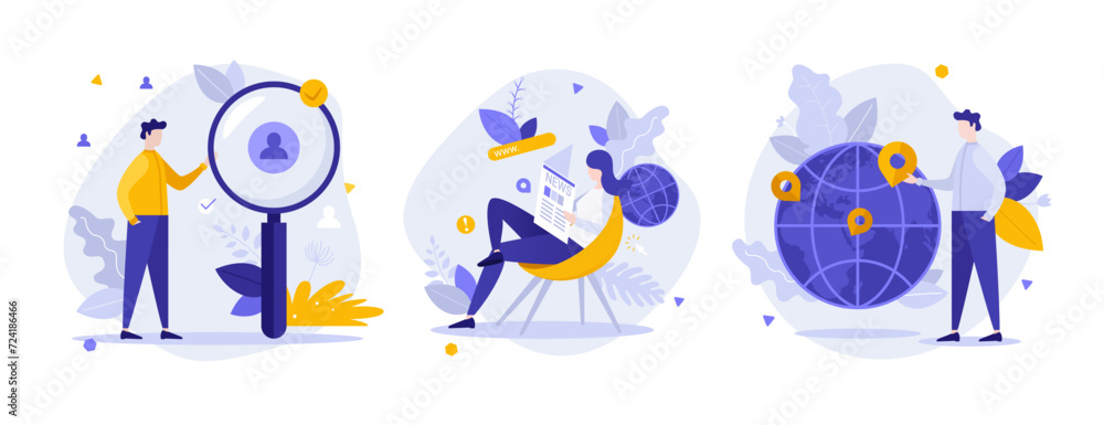 Fototapeta premium Set Of Business Characters Concepts