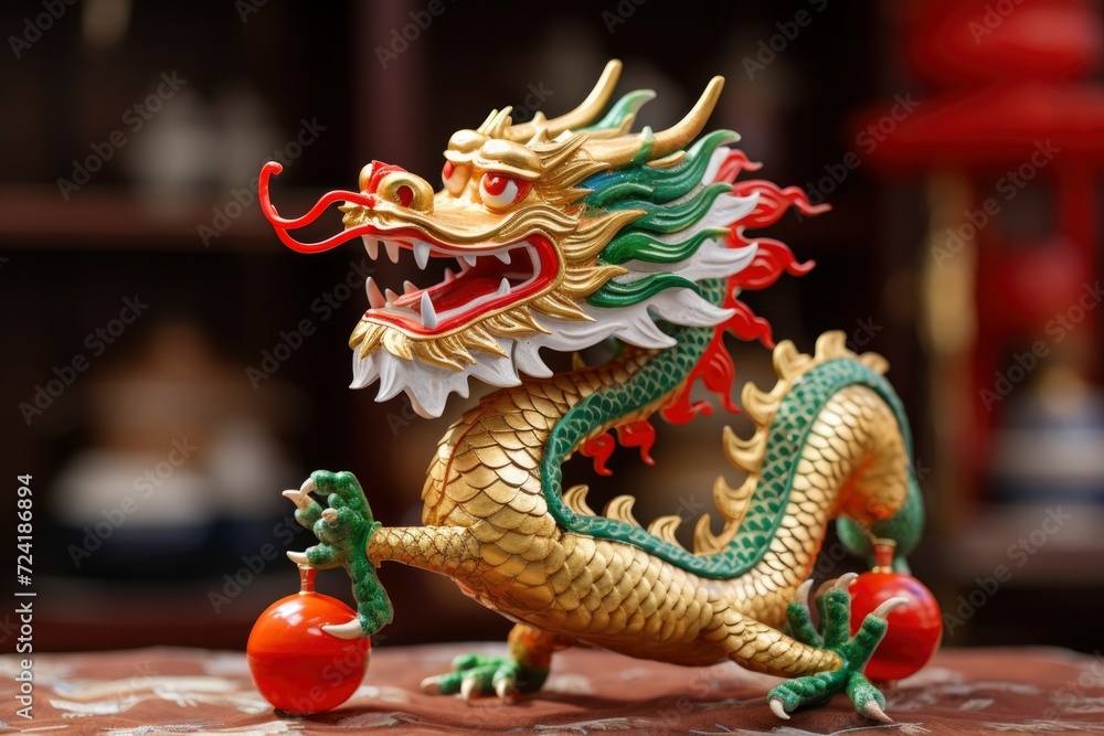 Fototapeta premium Chinese dynamic illustration background