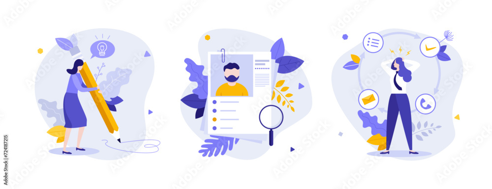 Fototapeta premium Set Of Business Characters Concepts