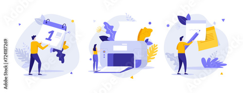 Set Of Business Characters Concepts