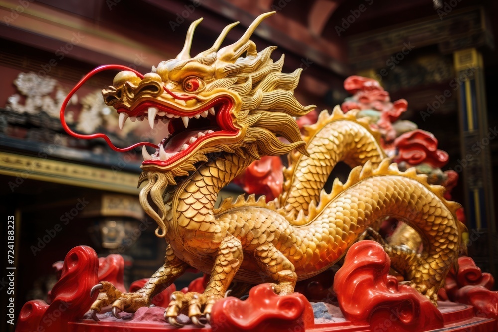 Fototapeta premium Chinese dynamic illustration background