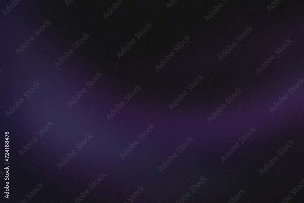 Black violet blue bokeh, simple grainy noise grungy empty space or spray texture, abstract retro vibe shine bright light and glow background template color gradient