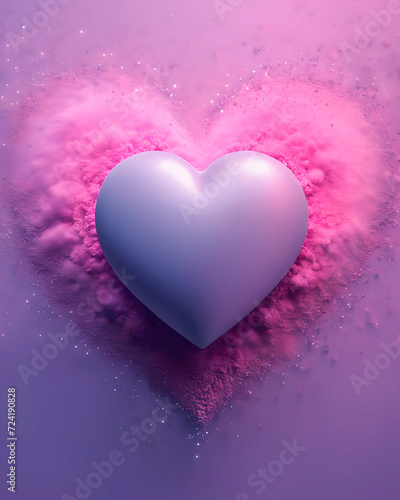 Tapeta na dzień zakochanych, kocham Cię, fioletowy wzór serca