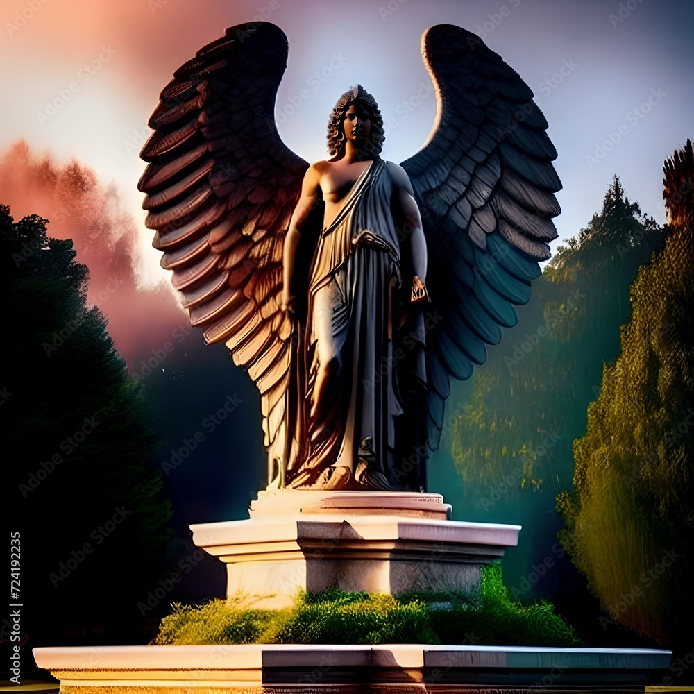 Fototapeta premium angel statue in the park