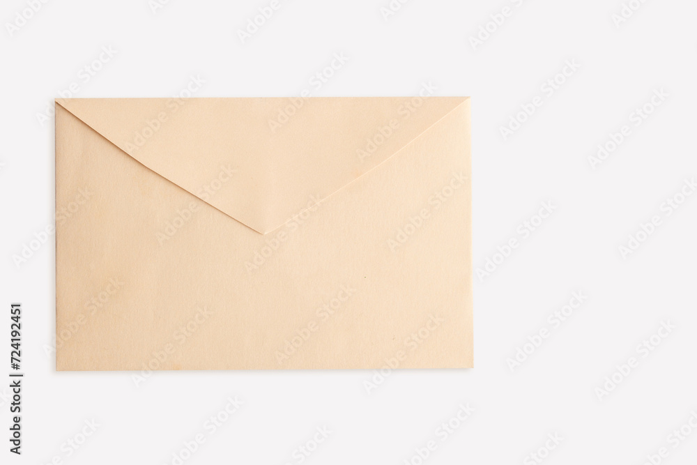 Craft envelope on a light background. Craft envelope on a light background.