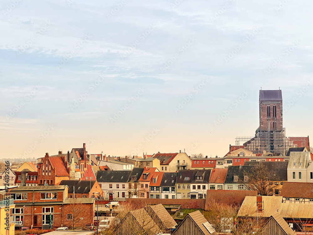 Panoramic view of Wismar, Germany