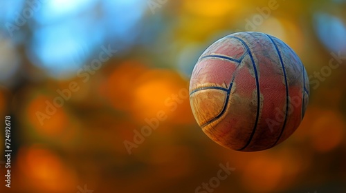 A Blurred Volleyball in Flight Against an Isolated Background