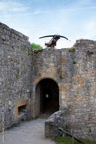 Trébuchet sur les murailles d'un château