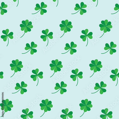 Cute lucky simple elegant Saint St Patrick day seamless pattern vector Illustration