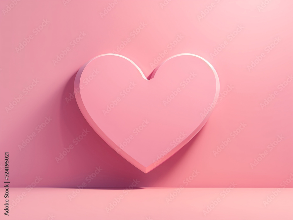 
Sweet Elegance: Pink Pastel Heart-Shaped Signage Mock-Up for Delicate Designs
