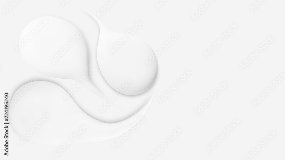 Smears of white cream on light background Smears of white cream on light background