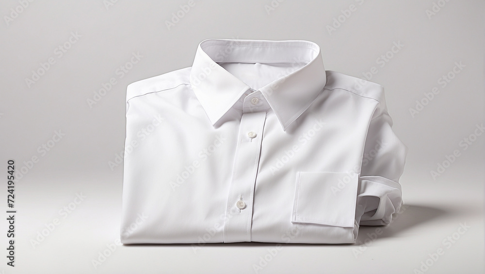 mock up white shirt isolated on white background