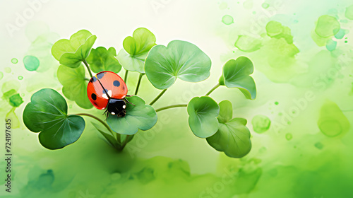Lucky charm ladybug on a plant © bmf-foto.de
