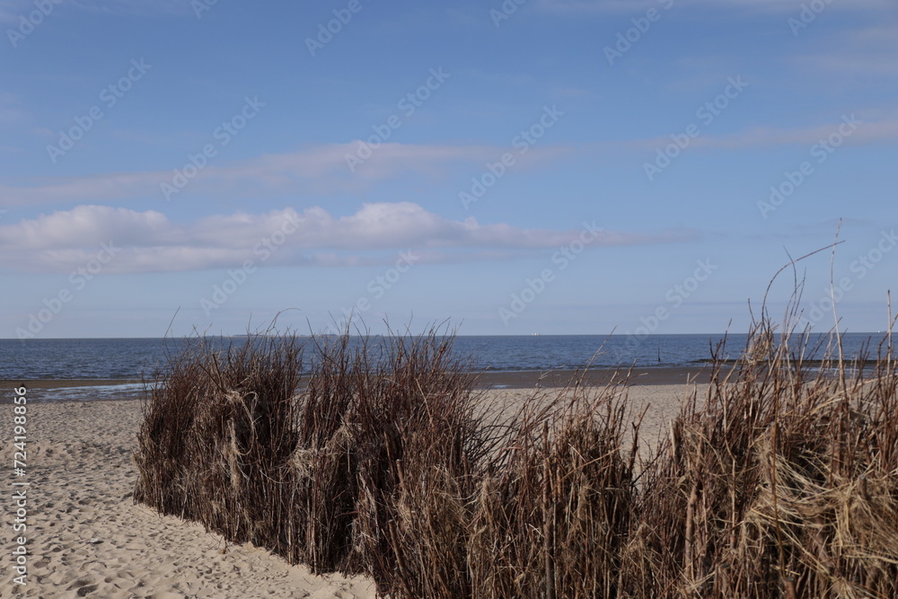 Blick auf die Küstenlandschaft bei Cuxhaven an der Nordsee	