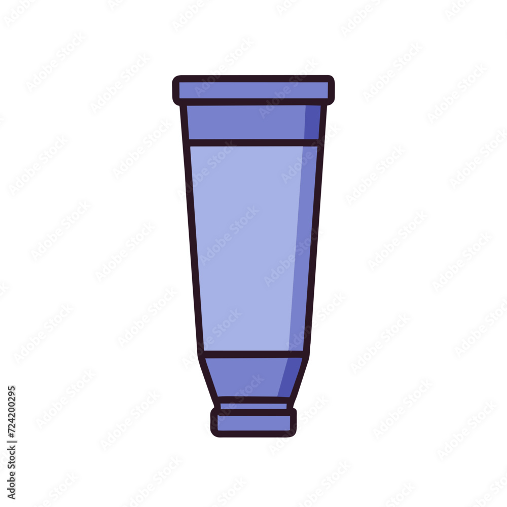 Ikonk tube with moisturizer, illustration of cosmetics vector isolated on white.