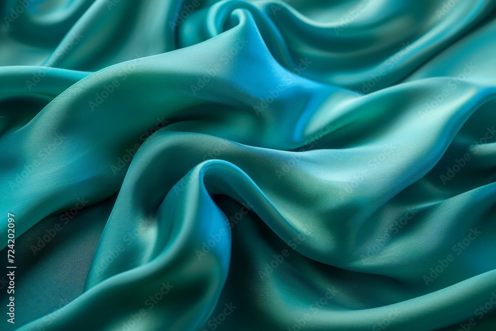 Mint green silk fabric background. Satin cloth. Elegant textile design. Backdrop for banner, wallpaper, card, interior Mint green silk fabric background. Satin cloth. Elegant textile design. Backdrop for banner, wallpaper, card, interior