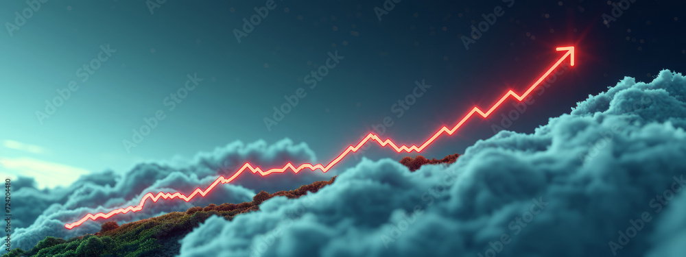 Crimson Ascent: A Mesmerizing Red Streak Pierces the Clouds, Elevating Imagination Crimson Ascent: A Mesmerizing Red Streak Pierces the Clouds, Elevating Imagination