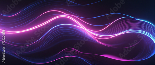 Wallpaper Mural modern trendy neon wavy flow abstract curve design background Torontodigital.ca