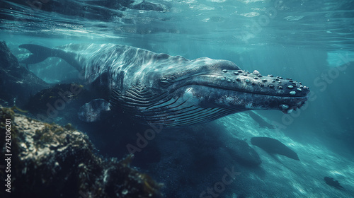 Majestic Megalodon Captivating Underwater Photograph of an Ancient Shark © Gianluca Lubrano