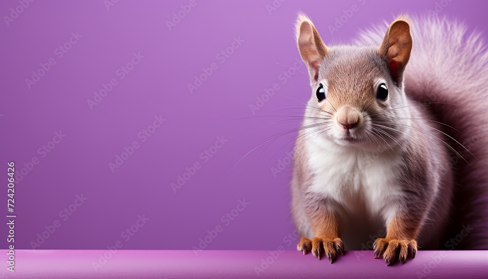 Cute fluffy rabbit sitting, looking at camera with curiosity generated by AI Cute fluffy rabbit sitting, looking at camera with curiosity generated by AI
