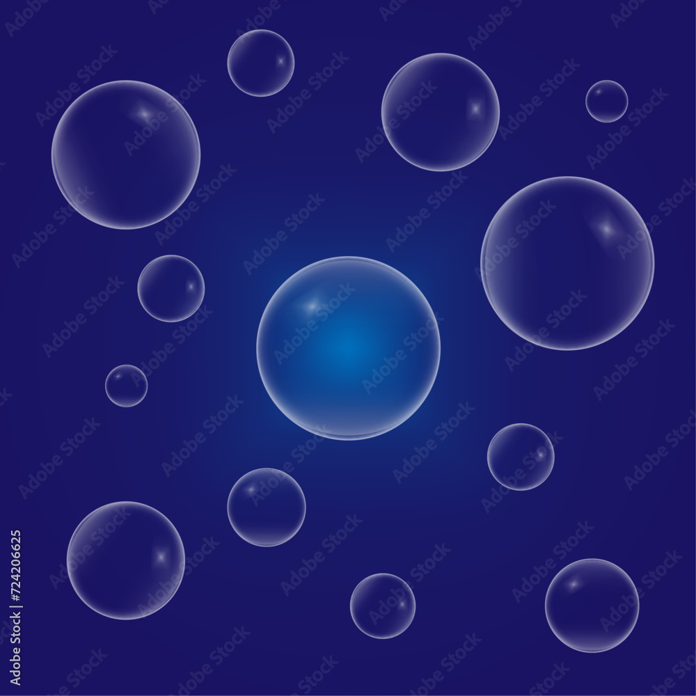 Bubble background vector illustration.