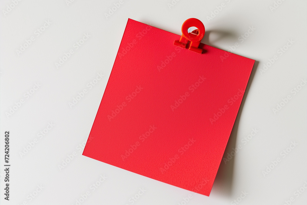 one red colored sticky note pinned on a white background, Empty blank note paper stick on white board, pinned Reminder memo isolated on flat wall, Red color blank sheet paper on white background one red colored sticky note pinned on a white background, Empty blank note paper stick on white board, pinned Reminder memo isolated on flat wall, Red color blank sheet paper on white background