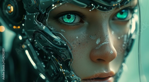 a robot is focusing its eyes on the viewer