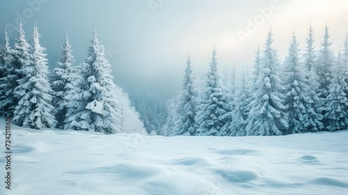 A clearing in a snow covered forest © Munali