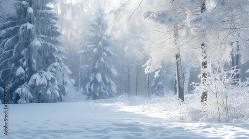 A clearing in a snow covered forest © Dionysus