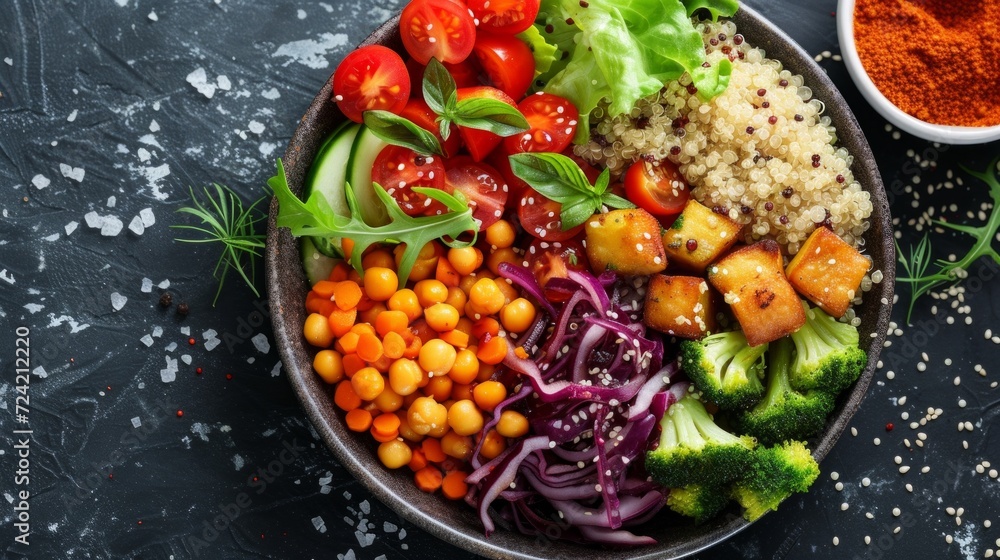 A visually appealing plate featuring a variety of roasted vegetables A visually appealing plate featuring a variety of roasted vegetables