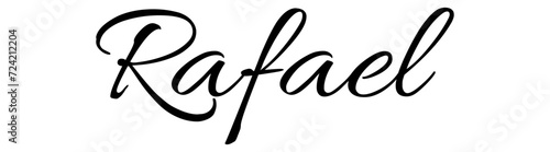 Rafael - black color - name written - ideal for websites,, presentations, greetings, banners, cards, books, t-shirt, sweatshirt, prints, cricut, silhouette, sublimation	
