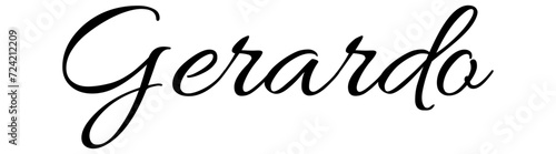 Gerardo - black color - name written - ideal for websites,, presentations, greetings, banners, cards, books, t-shirt, sweatshirt, prints, cricut, silhouette, sublimation	
