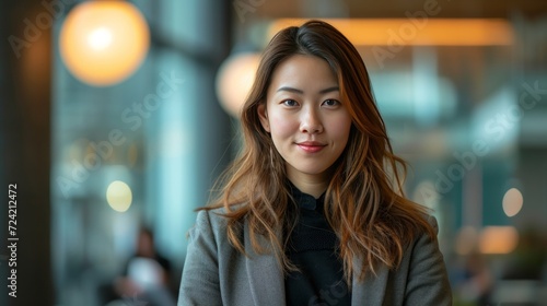 A Successful Businesswoman Portrait Captured Indoors  Standing Proudly with her Smartphone