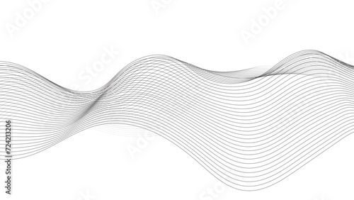 abstract background with waves. blend line background. abstract black wave on white background