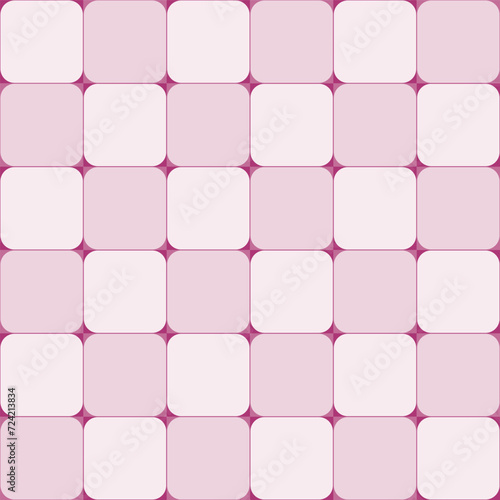 Vector seamless pattern of pink squares with fuchsia borders