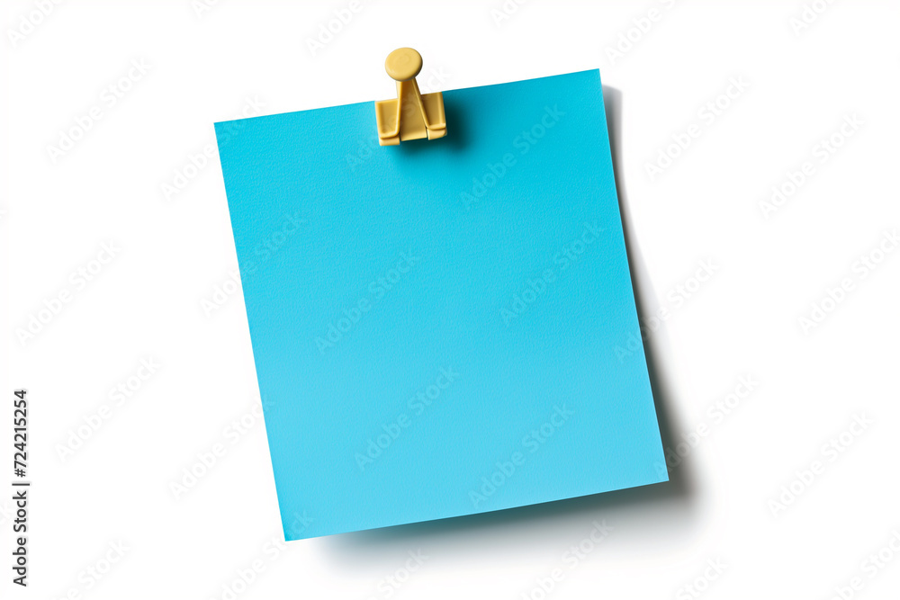 one Blue colored sticky note pinned on a white background, Empty blank note paper stick on white board, pinned Reminder memo isolated on flat wall, Blue color blank sheet paper on white background one Blue colored sticky note pinned on a white background, Empty blank note paper stick on white board, pinned Reminder memo isolated on flat wall, Blue color blank sheet paper on white background