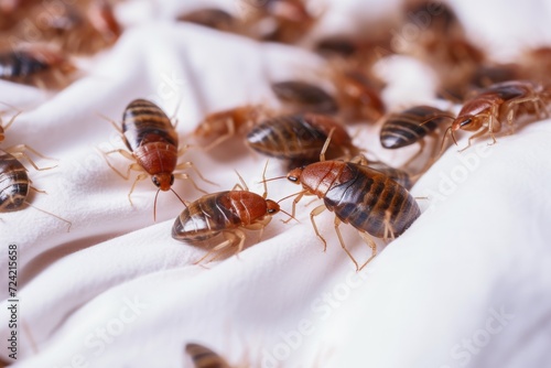 A lot bedbugs in hotel room closeup © Оксана Олейник