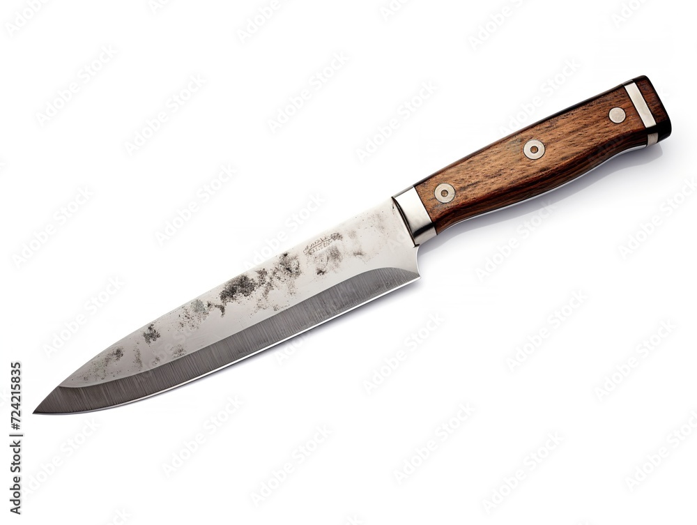 Stainless Steel Chef's Knife Culinary Precision Isolated on White Background AI Generated Stainless Steel Chef's Knife Culinary Precision Isolated on White Background AI Generated