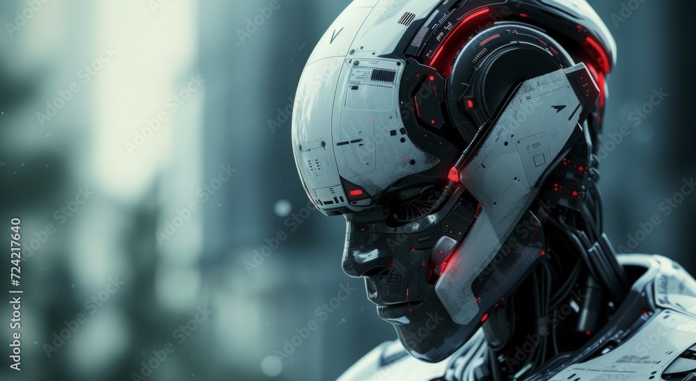 Fototapeta premium male robot who possesses the qualities of personality,