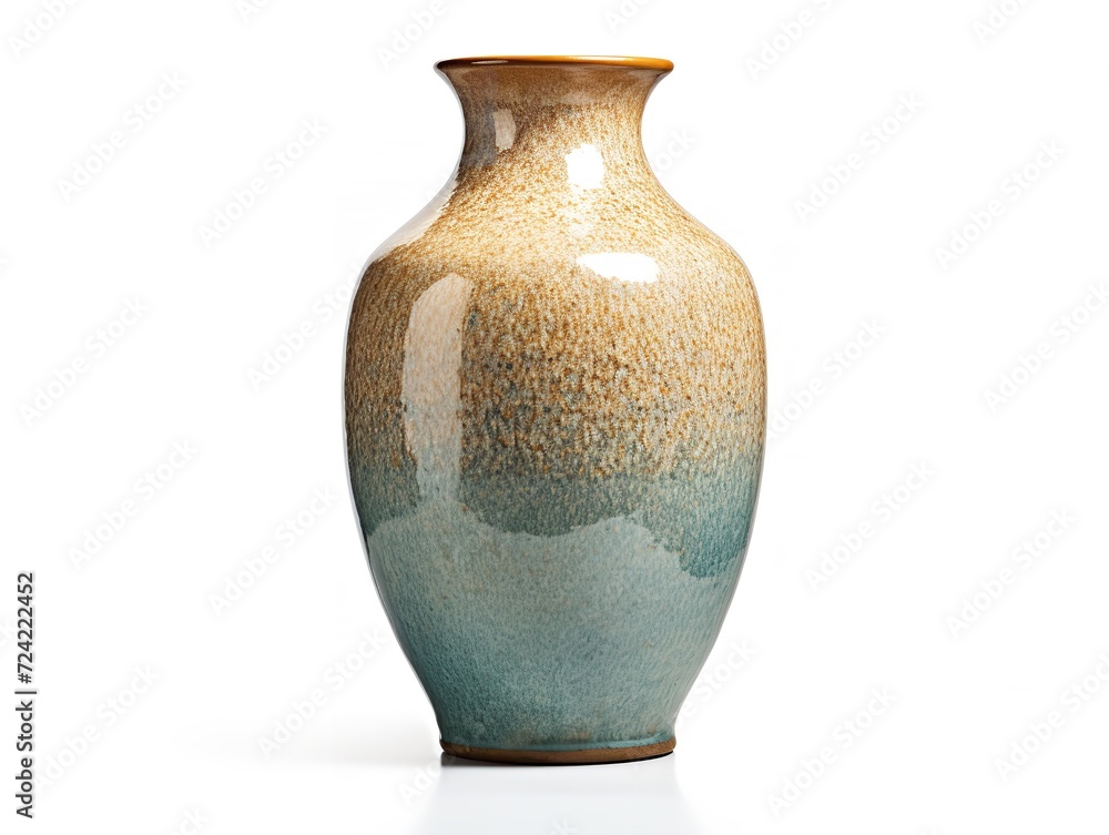 Handcrafted Ceramic Vase Artisan Craft Isolated on White Background AI Generated Handcrafted Ceramic Vase Artisan Craft Isolated on White Background AI Generated