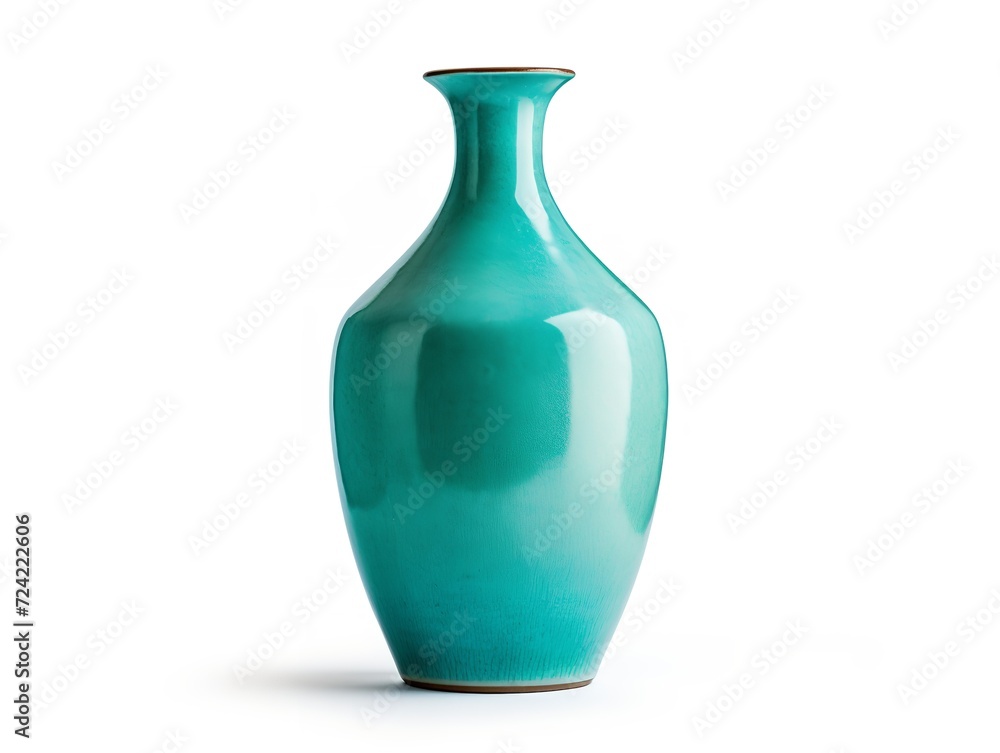 Handcrafted Ceramic Vase Artisan Craft Isolated on White Background AI Generated Handcrafted Ceramic Vase Artisan Craft Isolated on White Background AI Generated